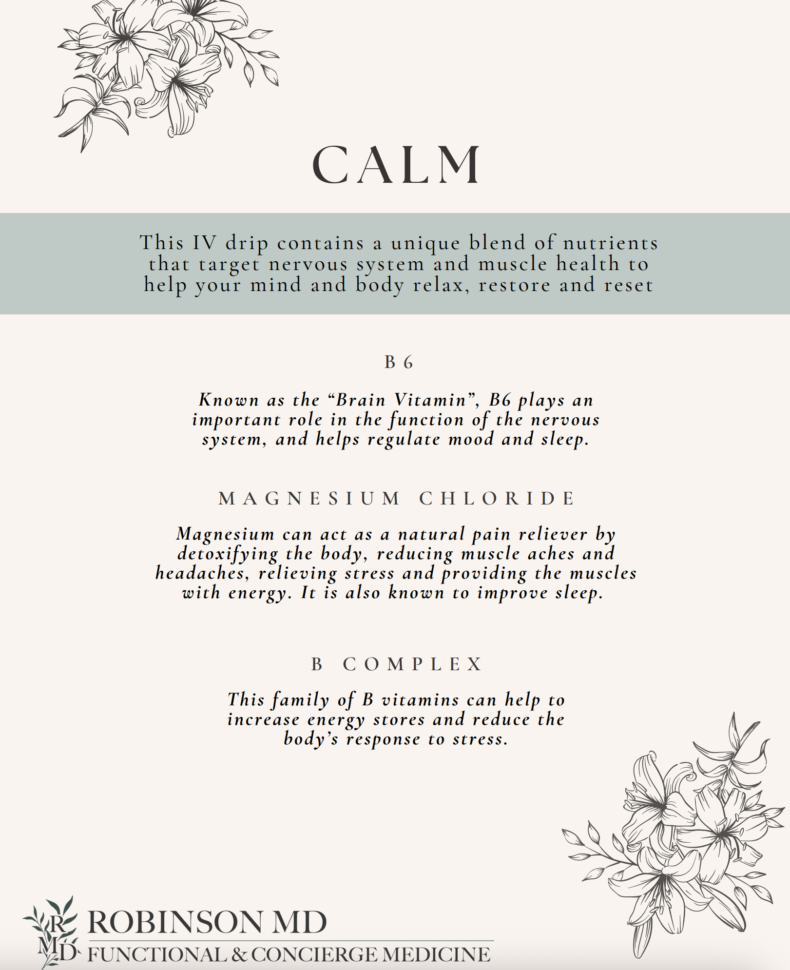 IV Therapy Calm