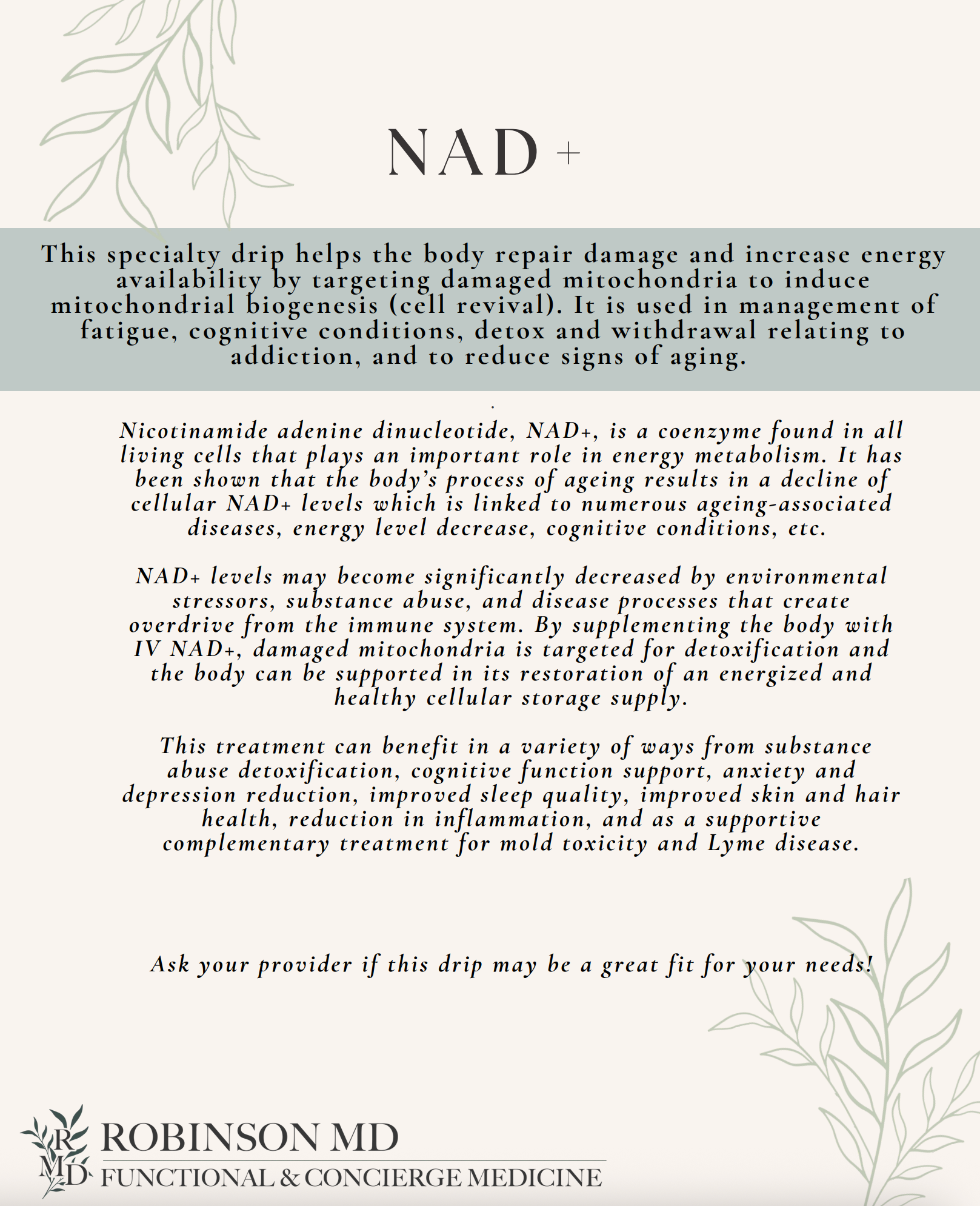 IV Therapy NAD - Maintenance